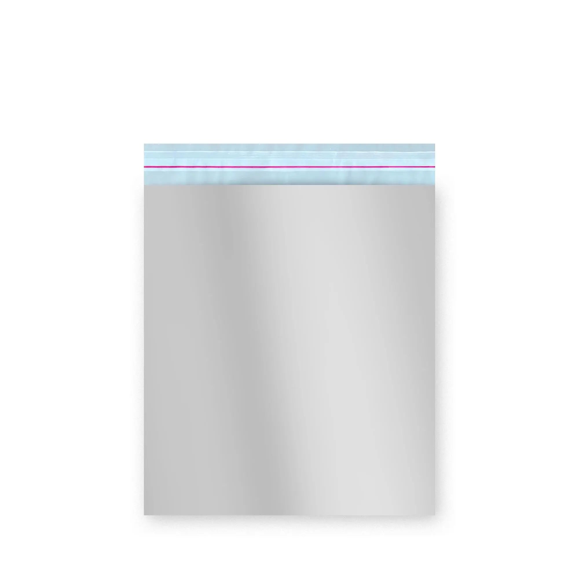 Bantlı Metalize Lüks Hediye Paketi Gümüş 17x25 cm - 50 Adet