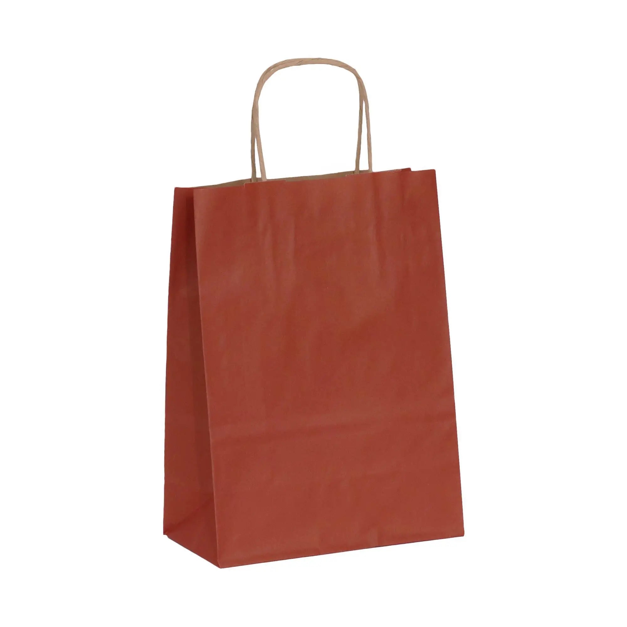 Burgu Saplı Kahverengi Kağıt Çanta 31x12x41 cm - 25 Adet