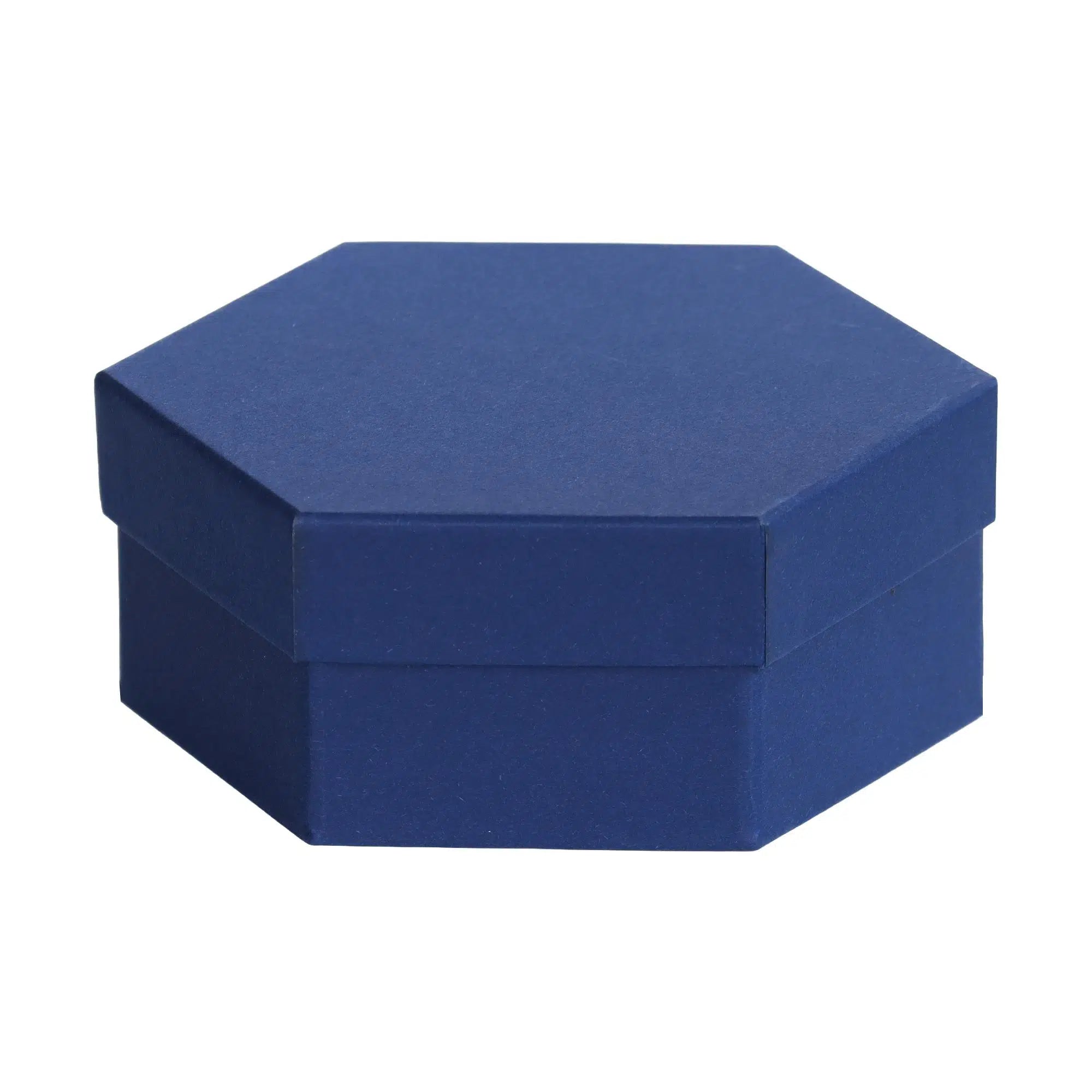 Altıgen 2 Katlı Mukavva Kutu (Lacivert)