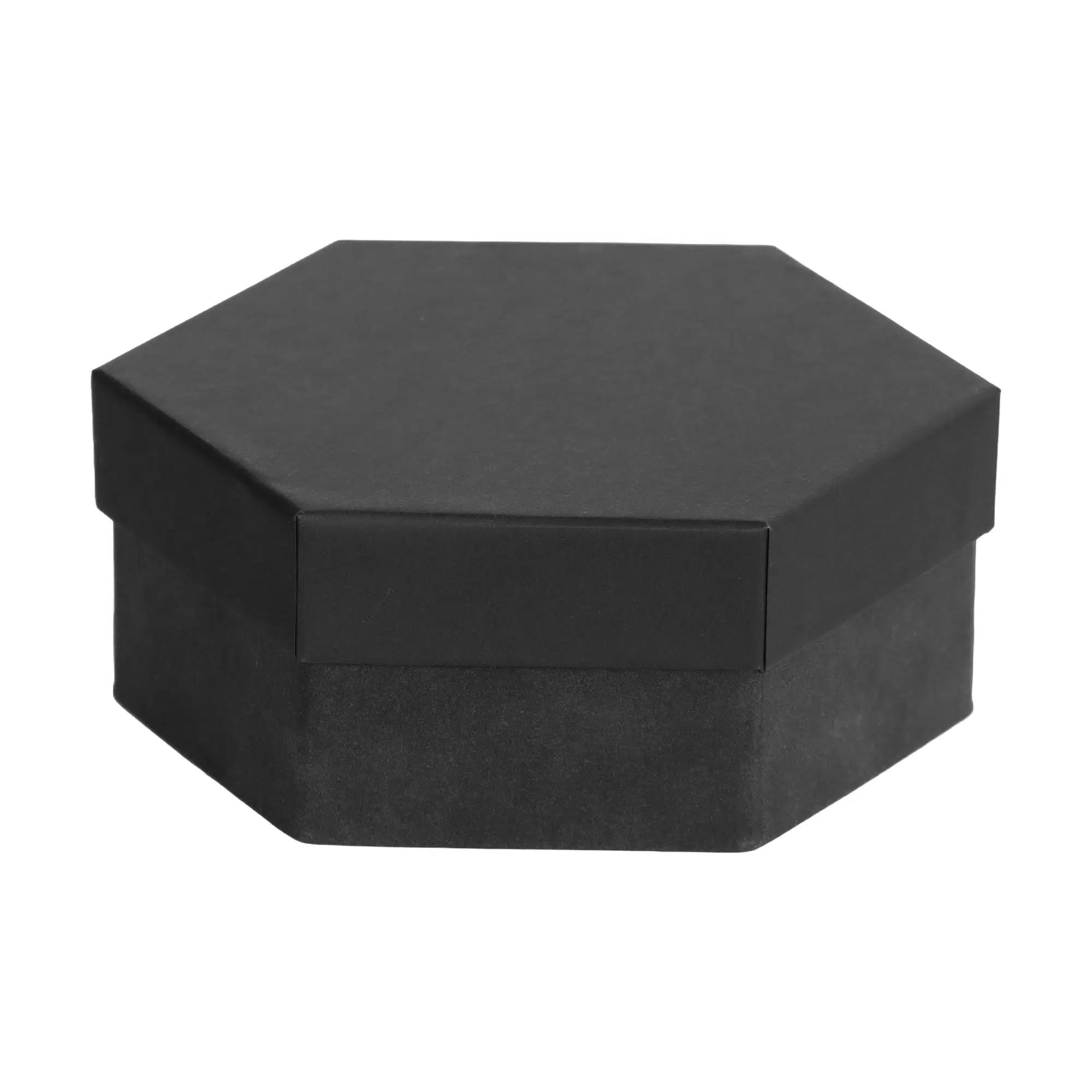 Altıgen 2 Katlı Mukavva Kutu (Siyah)