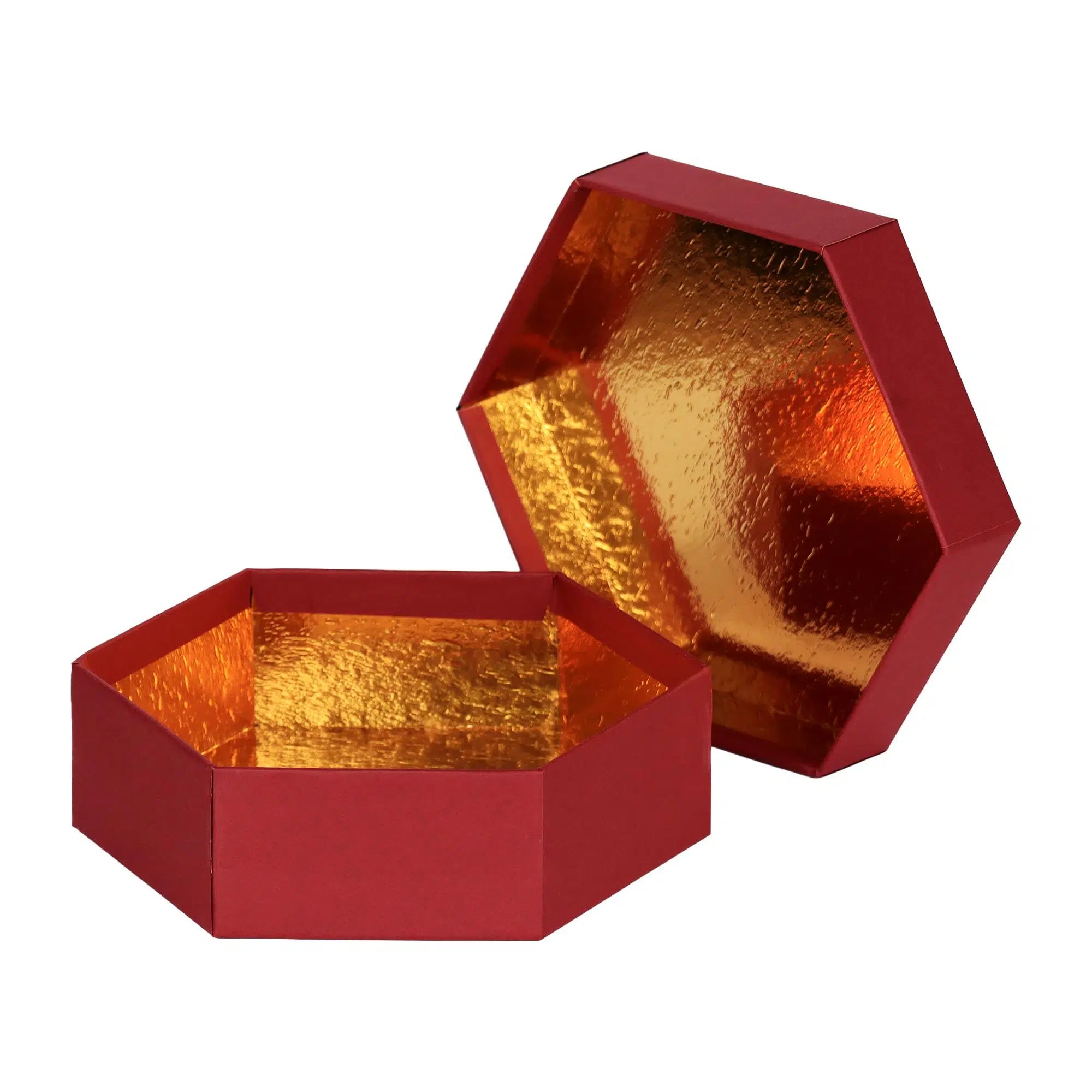 Altıgen Mukavva Kutu (Bordo)