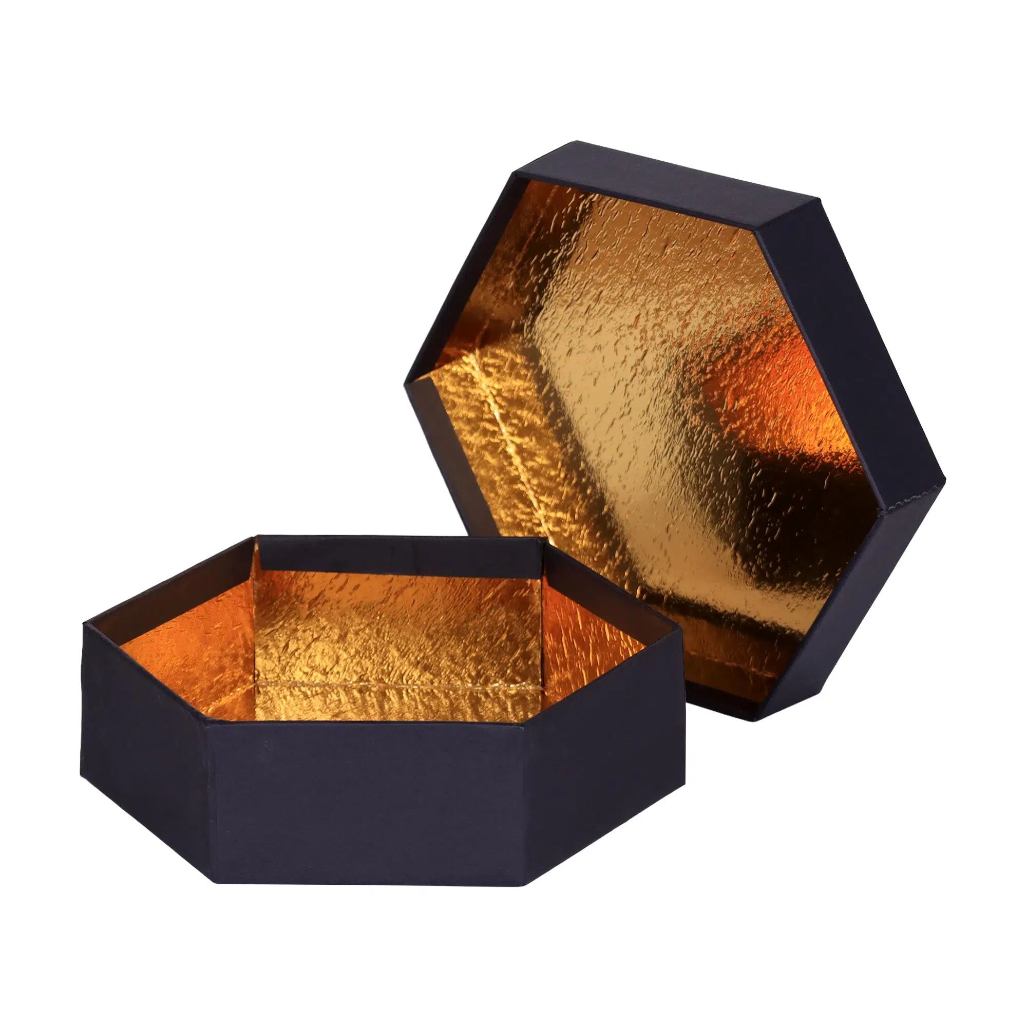 Altıgen Mukavva Kutu (Siyah)