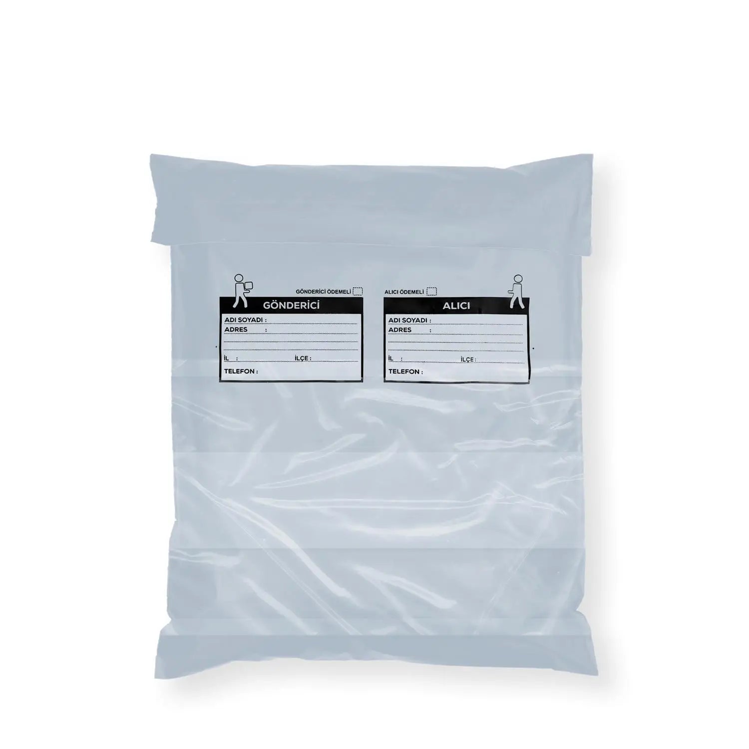 Cepli Gri Kargo Poşeti 24x30+5 cm - 100 Adet