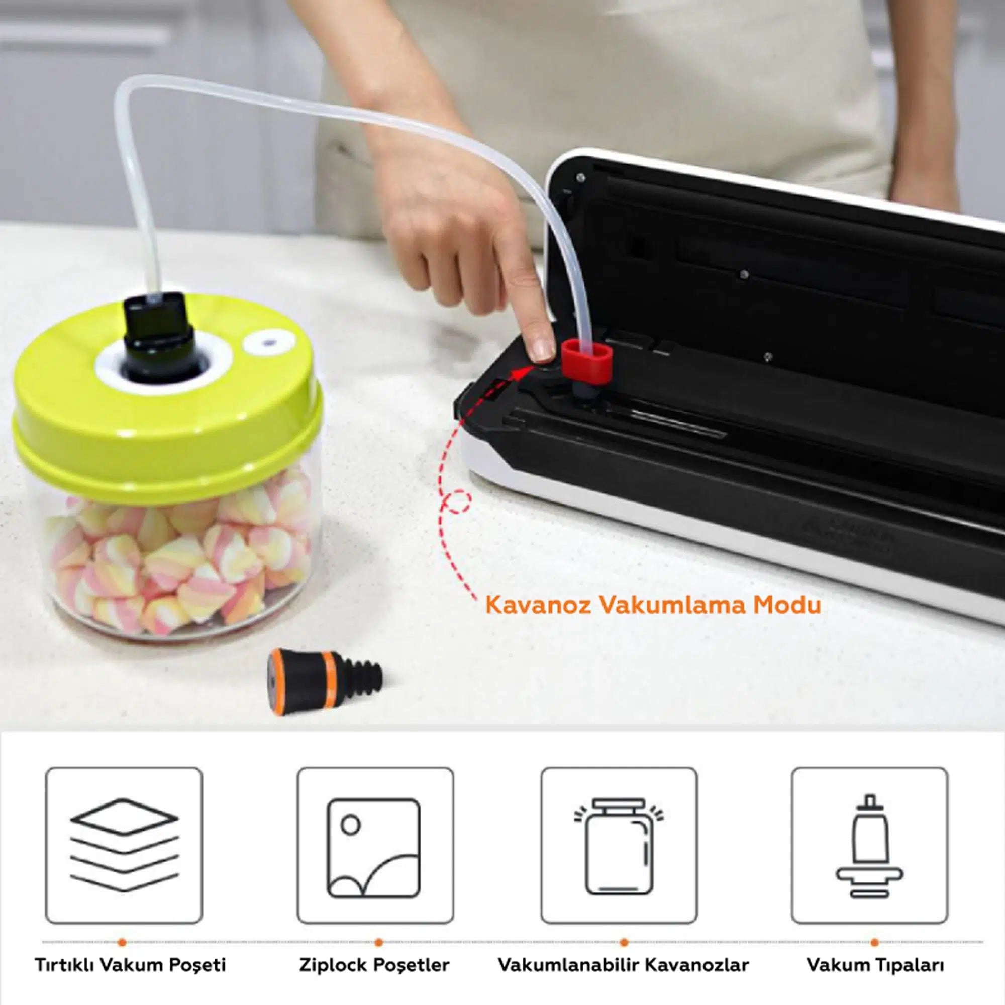 Ev Tipi Kesmeli Vakum Makinesi