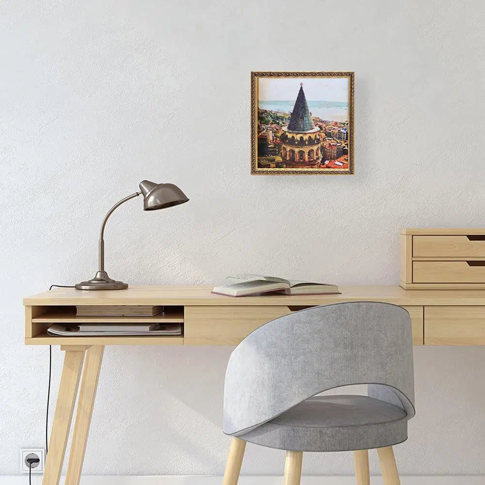 Galata Kulesi Tablo Çikolata Kutusu Takımı 25 Bölmeli 25x25 cm