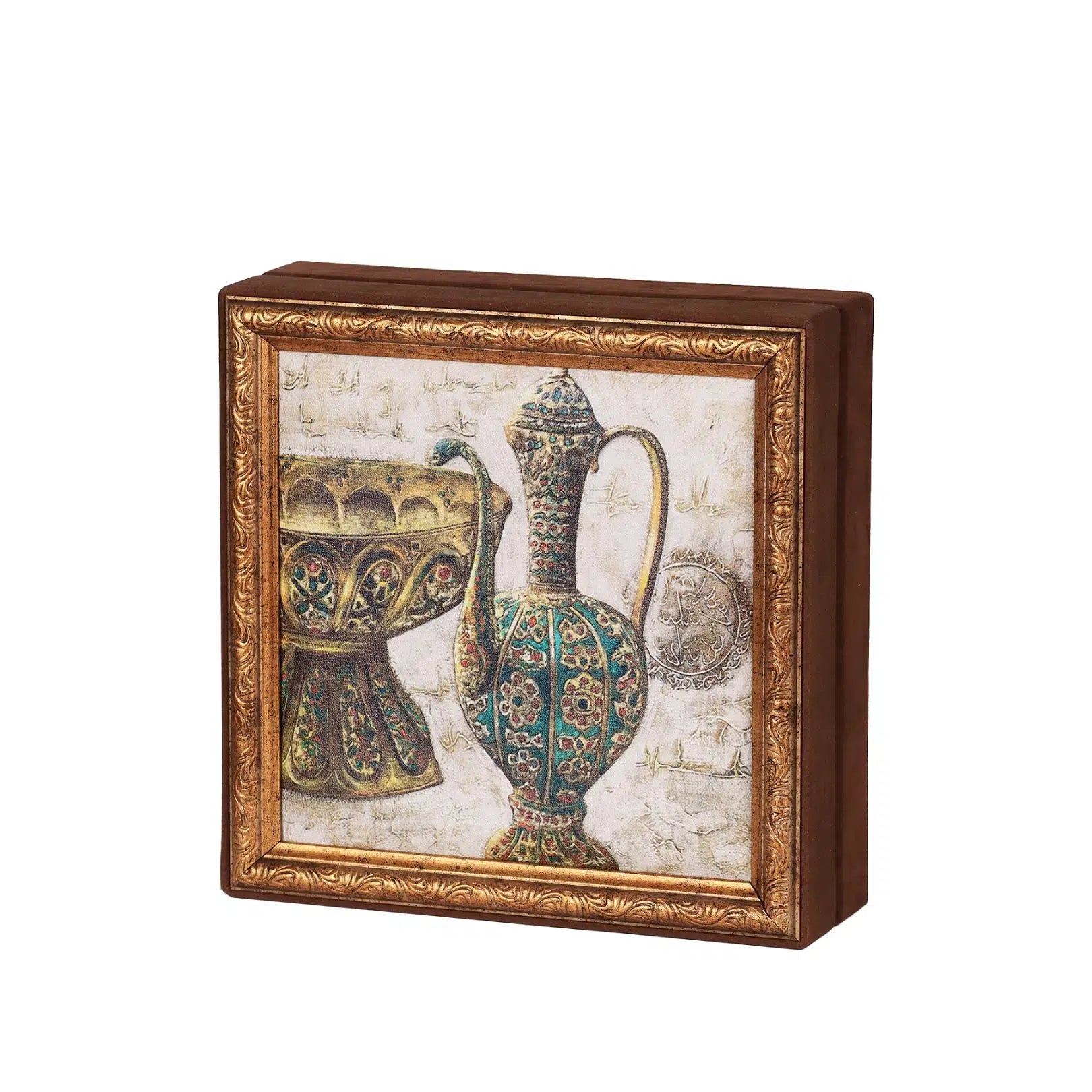 İbrik ve Şerbetlik Tablo Çikolata Kutusu Takımı 25 Bölmeli 25x25 cm