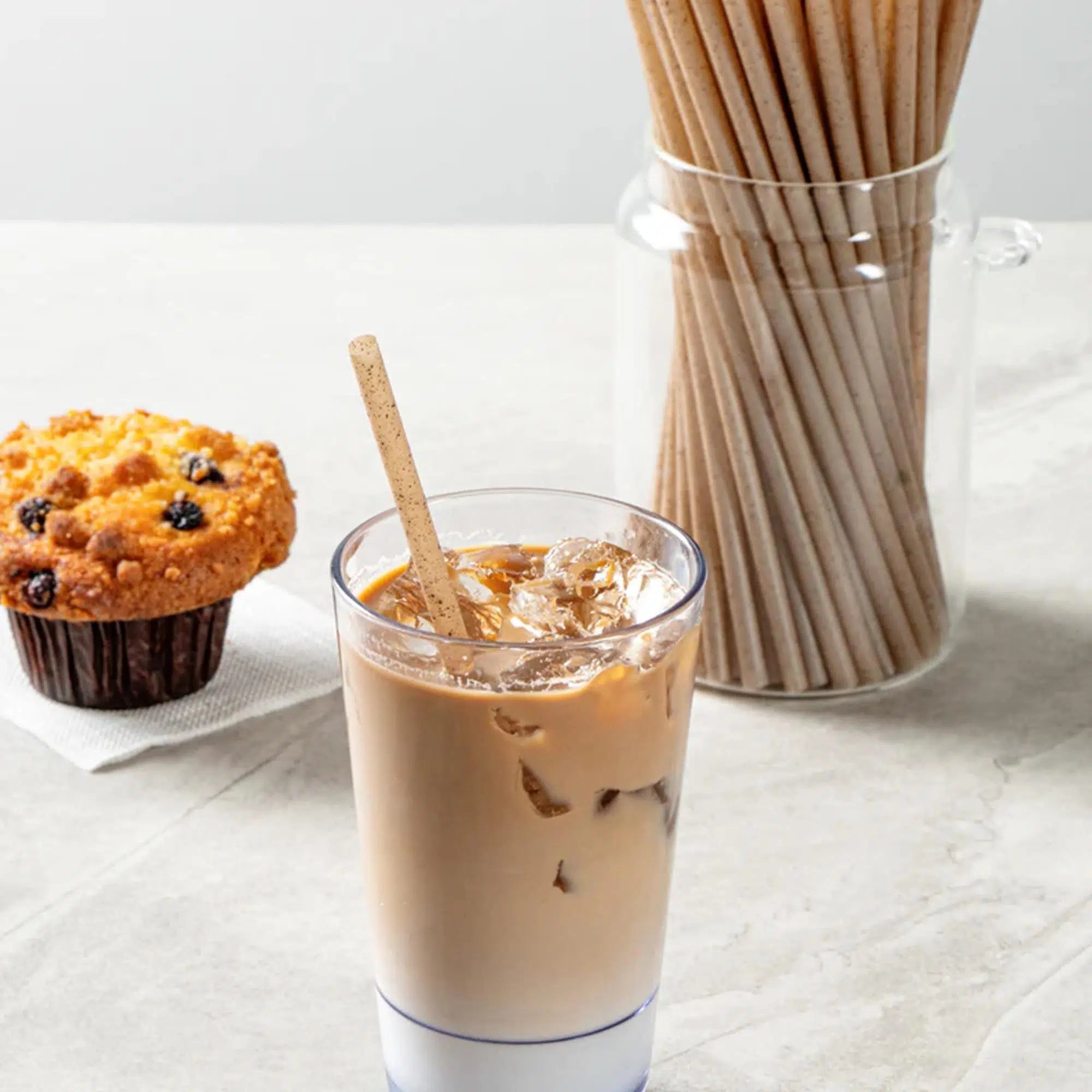 Kahve Çekirdeği Pipet 24 cm - 100 Adet