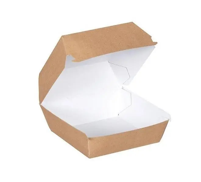 Kraft Hamburger Kutusu 114x114x90 mm (Orta) - 50 Adet