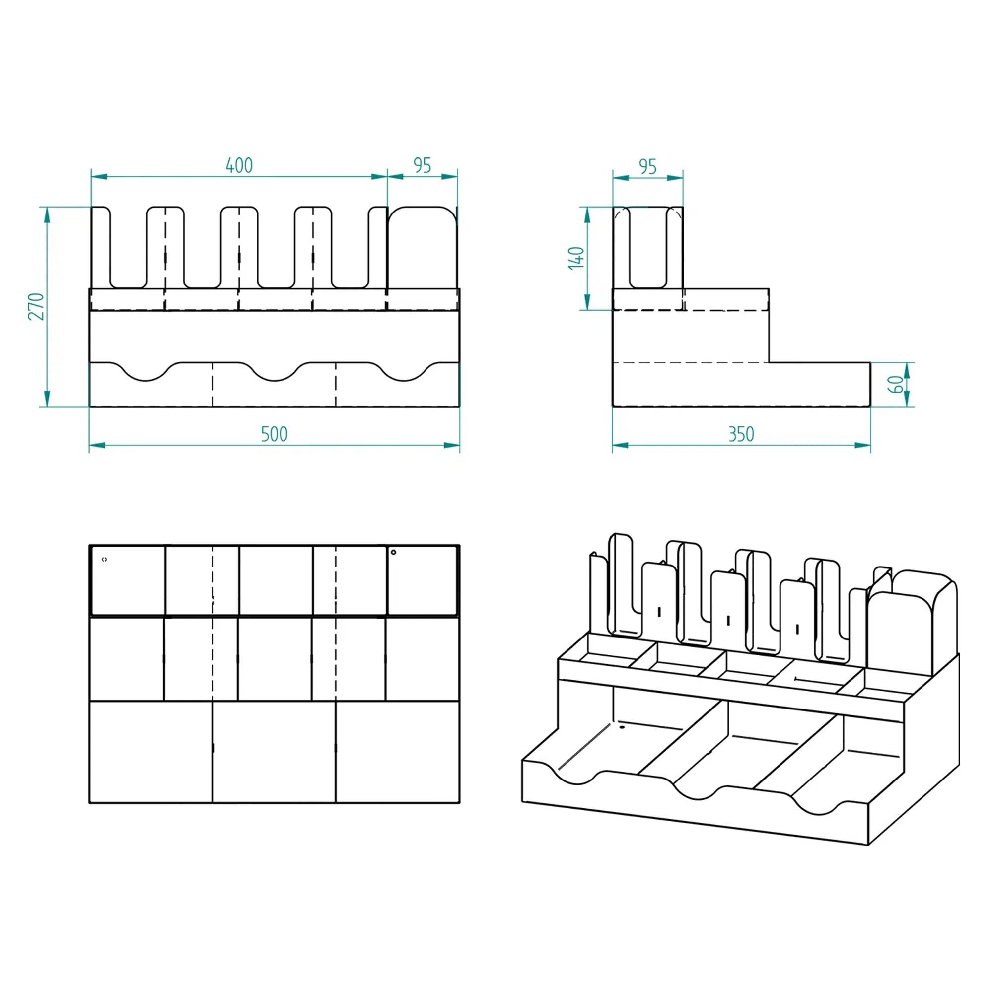 Metal 13 Bölmeli Çay ve Kahve Ünitesi