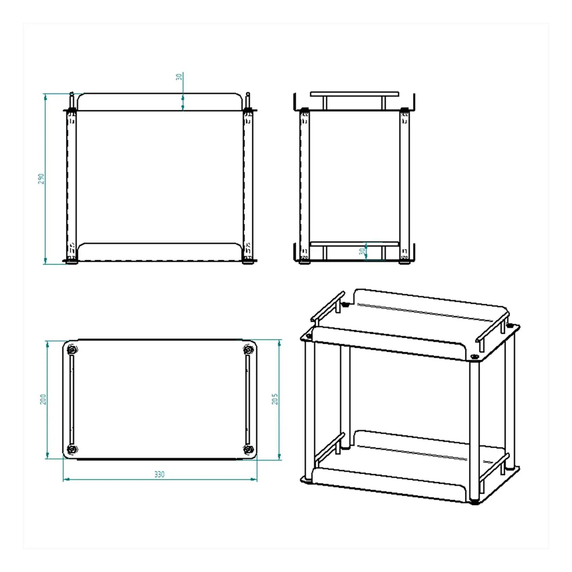 Metal 2 Katlı Çok Amaçlı Organizer