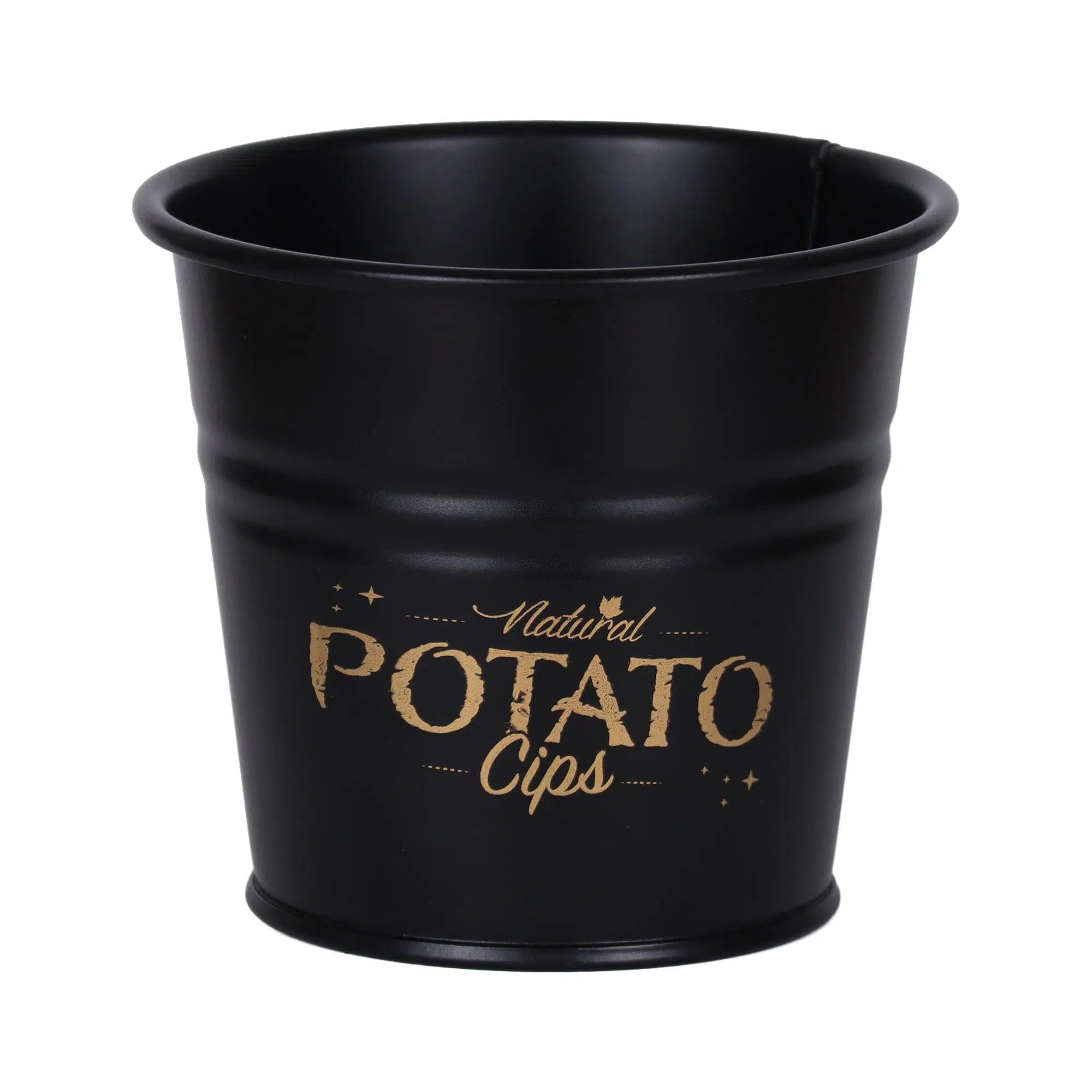 Metal Patates Kızartması Sunum Kovası 12 cm