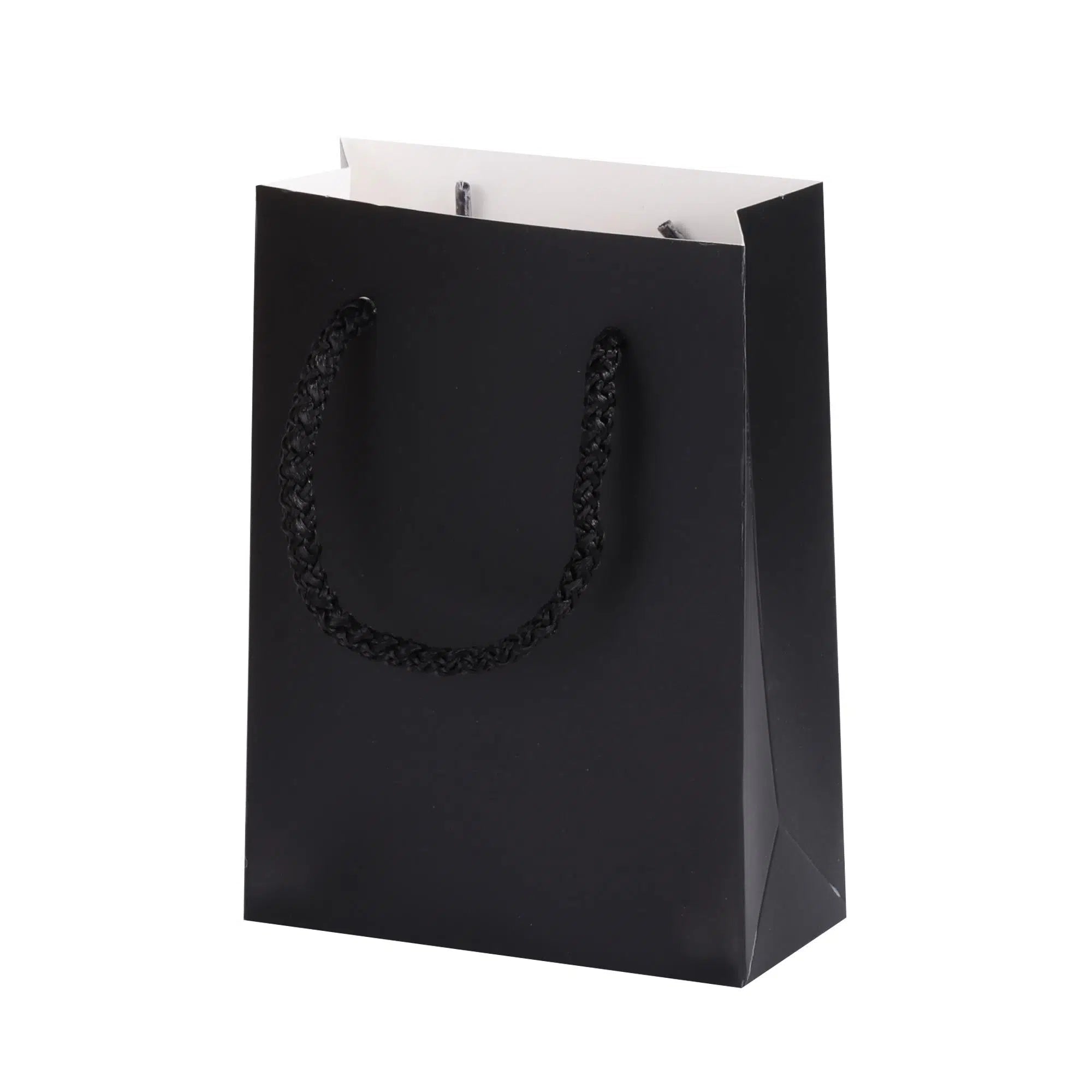 Mini Hediyelik Siyah Karton Çanta 10x5x14 cm - 100 Adet