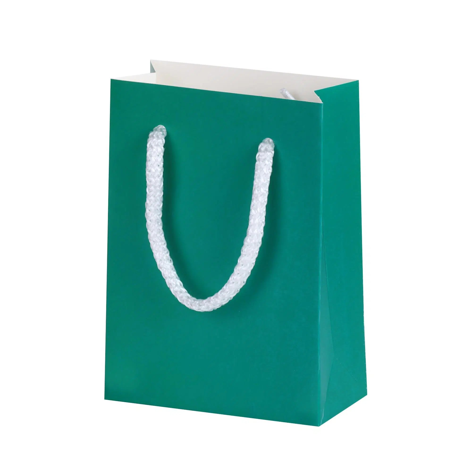 Mini Hediyelik Yeşil Karton Çanta 10x5x14 cm - 100 Adet