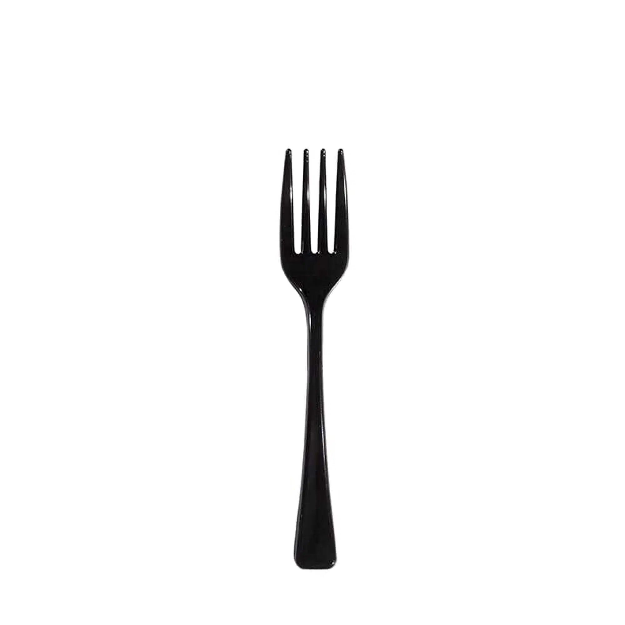 Mini Kokteyl Çatalı Siyah 9,5 cm - 250 Adet