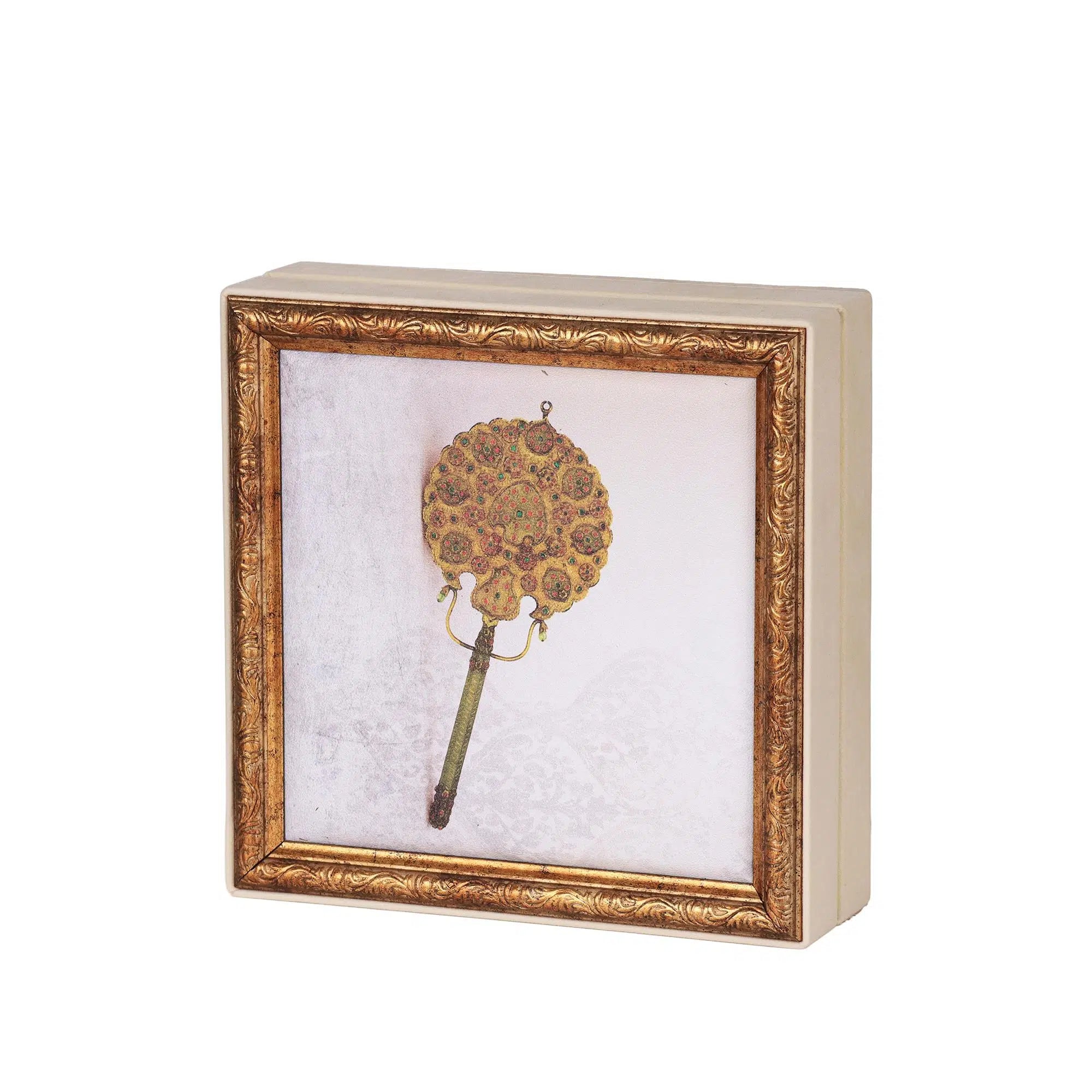 Mücevher Ayna Tablo Çikolata Kutusu Takımı 25 Bölmeli 25x25 cm