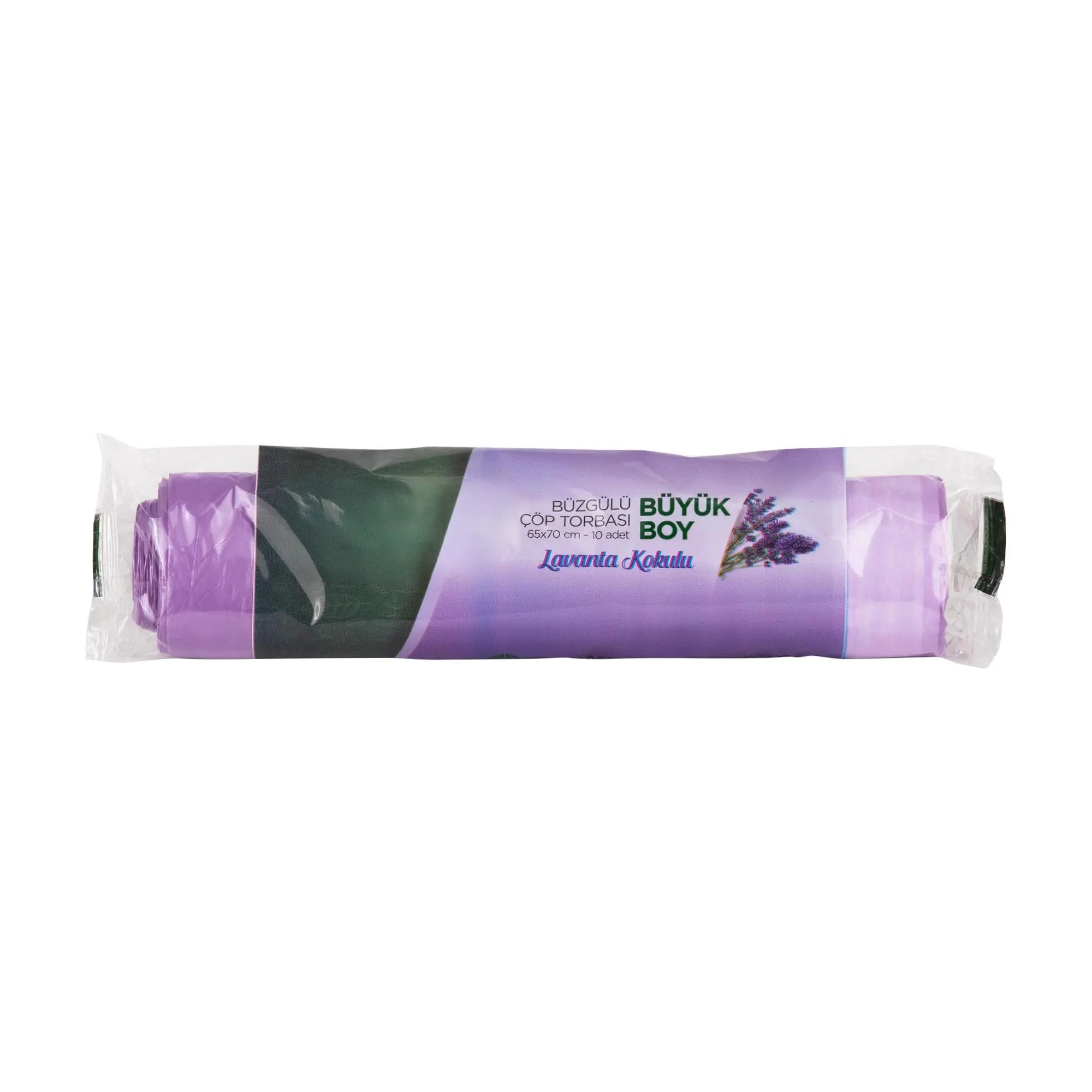 Rulo Çöp Poşeti Büzgülü (Lavanta) 65x70 cm - 10 Adet