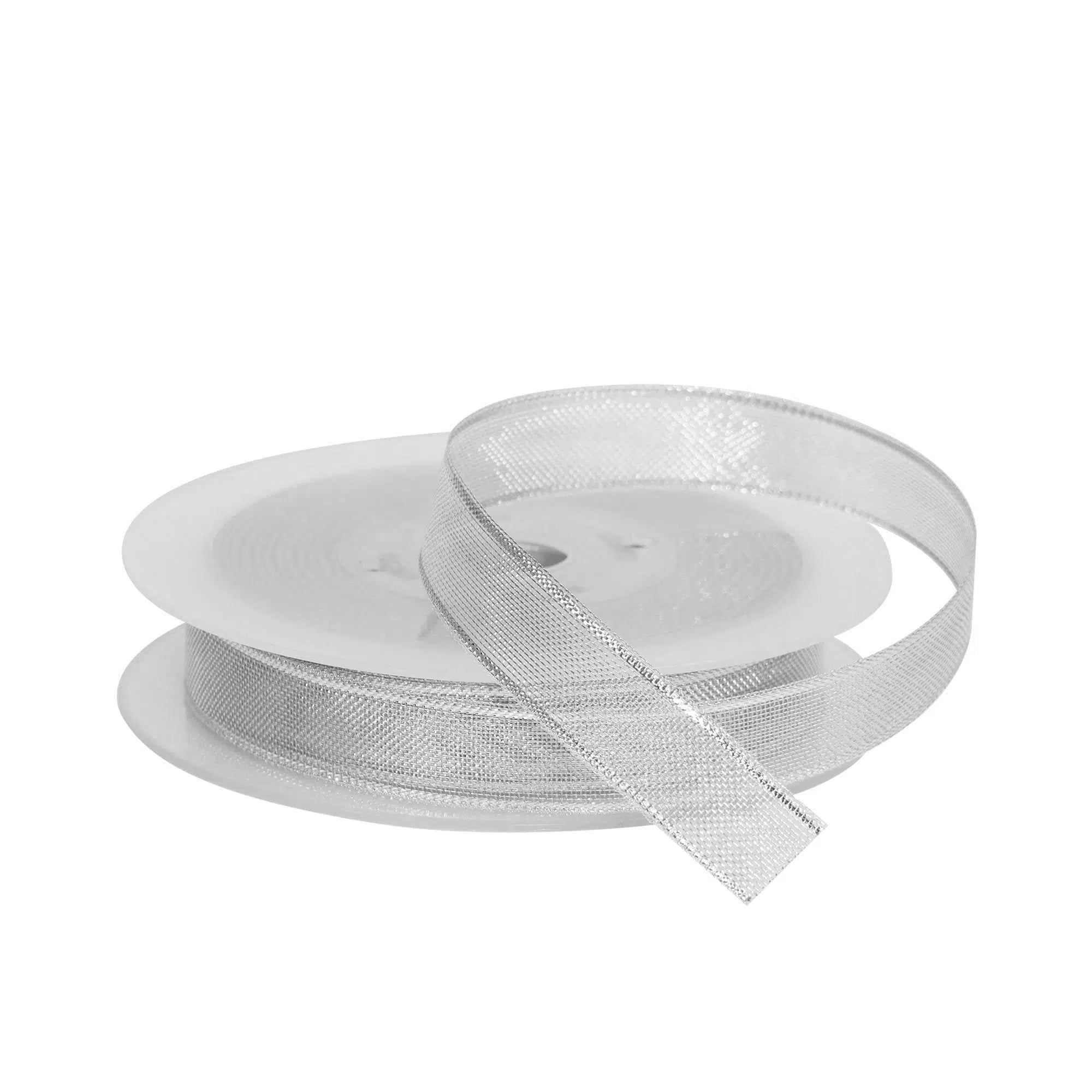 Sim Şifon Gümüş Kurdele 10 mm - 25 mt
