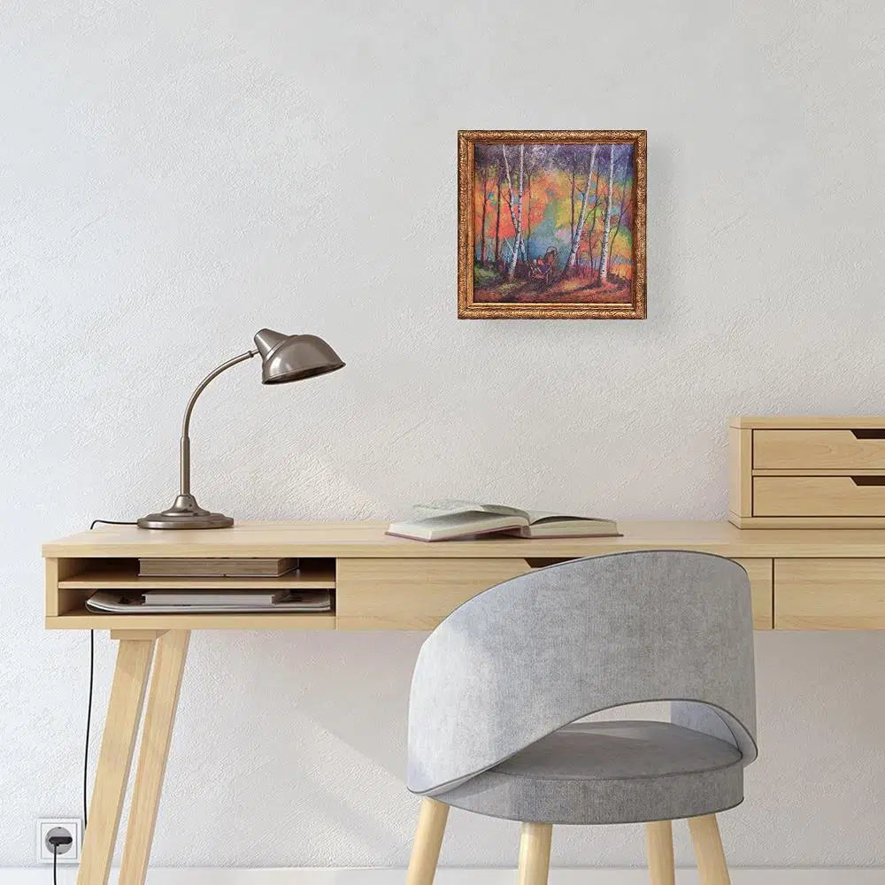 Sonbahar Orman Tablo Çikolata Kutusu Takımı 25 Bölmeli 25x25 cm