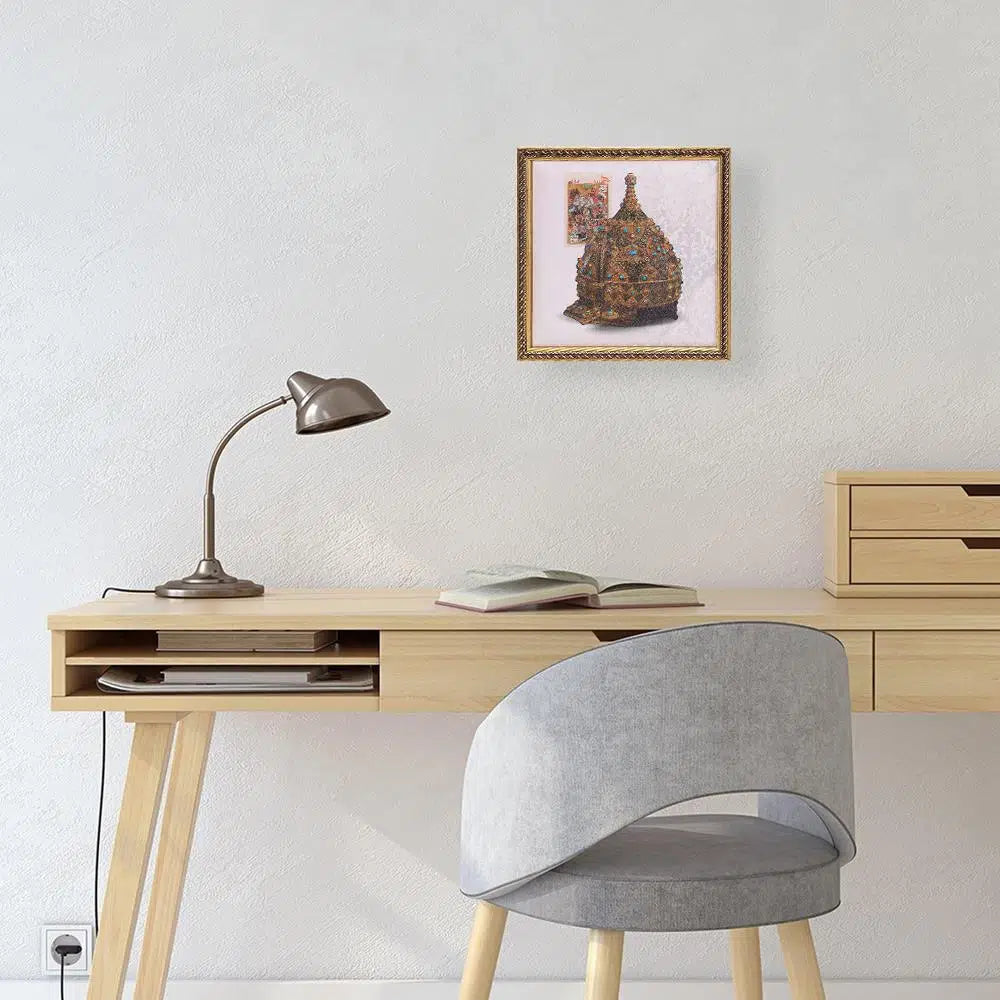 Sultan Süleymanın Miğferi Tablo Çikolata Kutusu Takımı 25 Bölmeli 25x25 cm