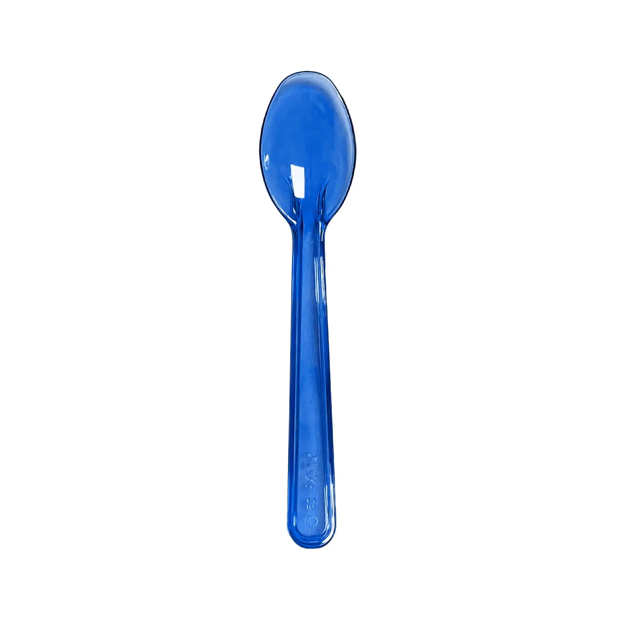 Tatlı-Dondurma Kaşığı Mavi (Transparan) 12,5cm - 50 Adet