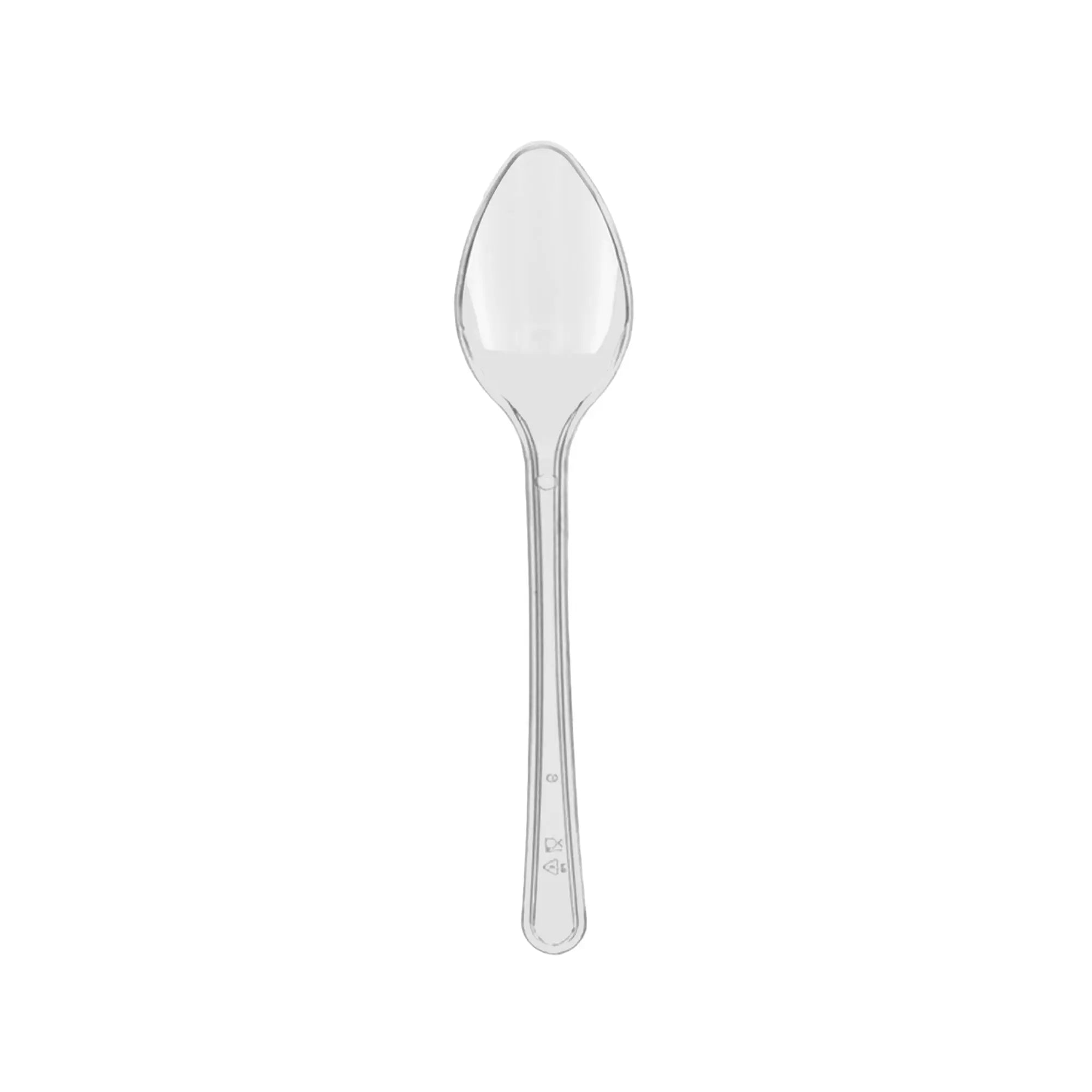 Plastik Tatlı Kaşığı Şeffaf 14 cm - 100 Adet